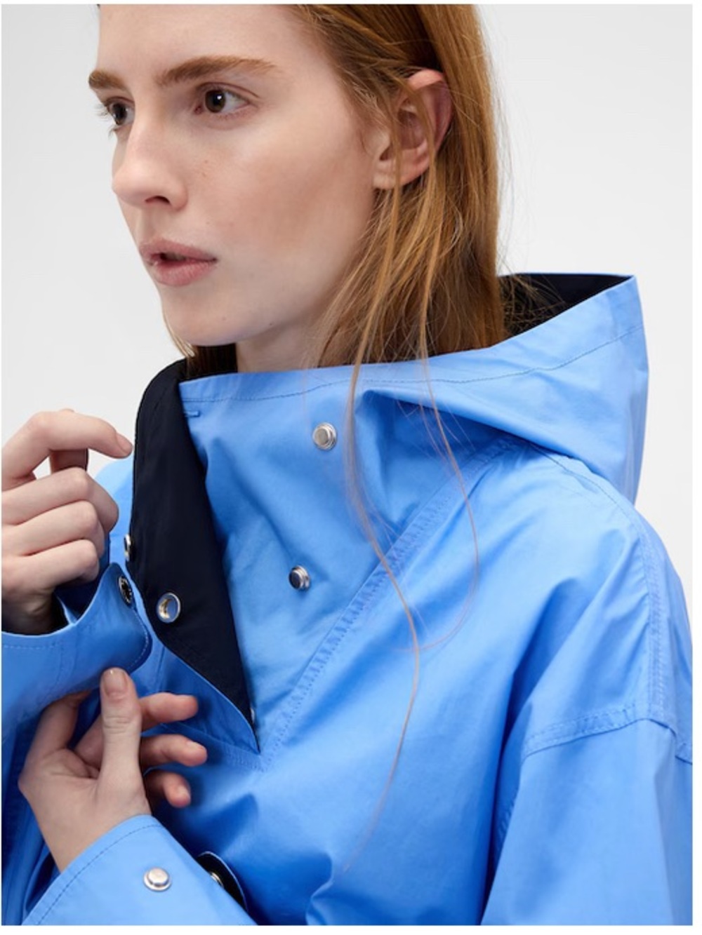 Gap x Victoria Beckham light blue pullover jacket NWT